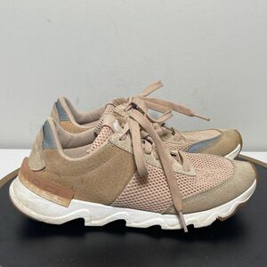 Sorel Womens Kinetic Lite Lace Sneaker Shoes Beige Nl3516-257 Low Top 7.5 M‎